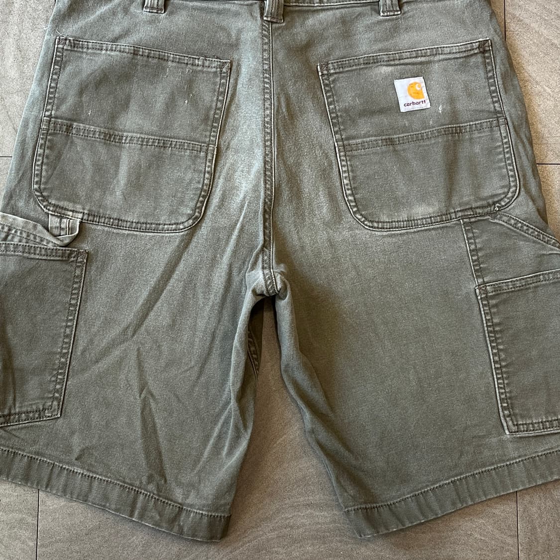 칼하트 정품 오리지널 카펜터 카키 반바지  상품이미지5