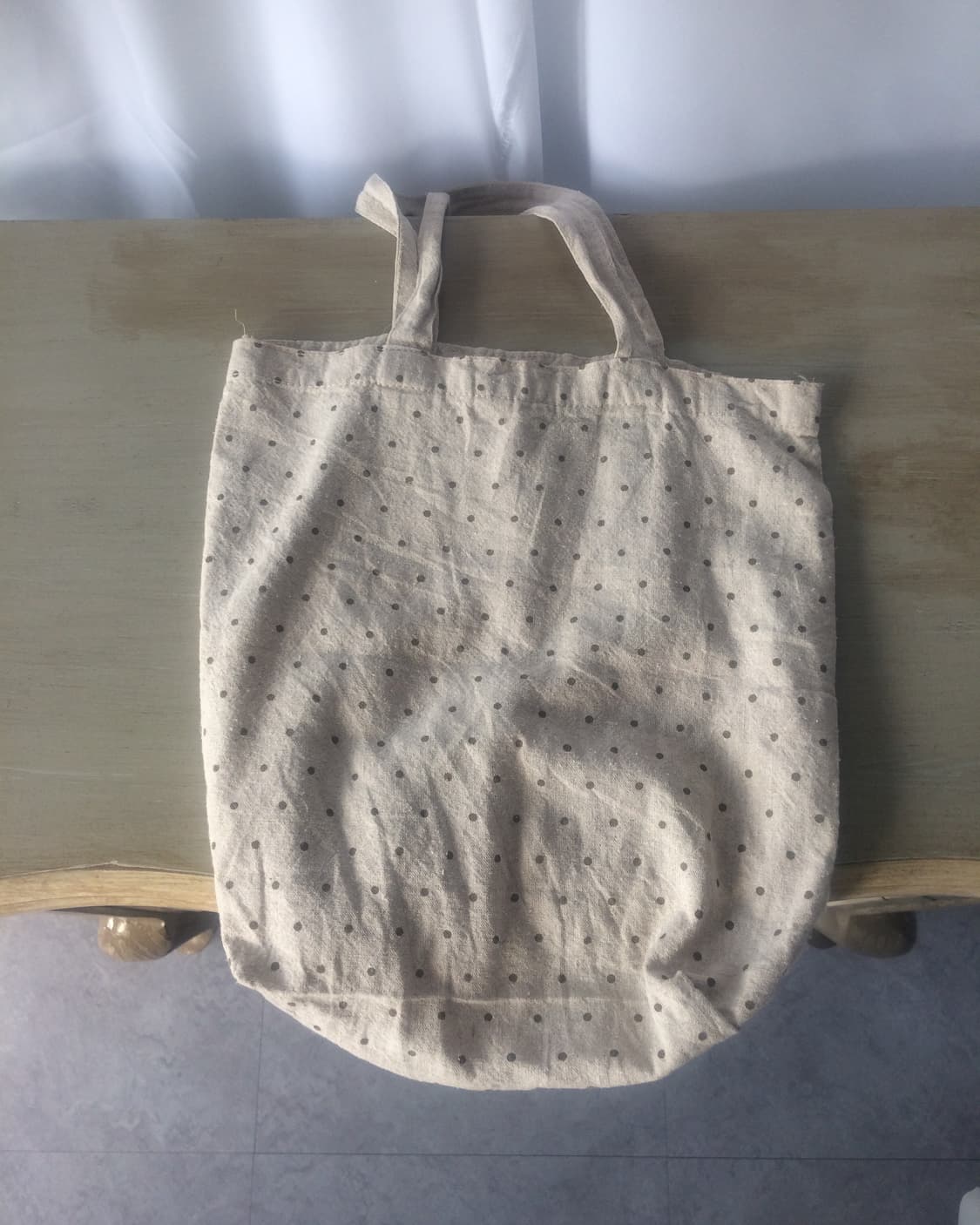 crochet trimming dot pattern tote bag 상품이미지5