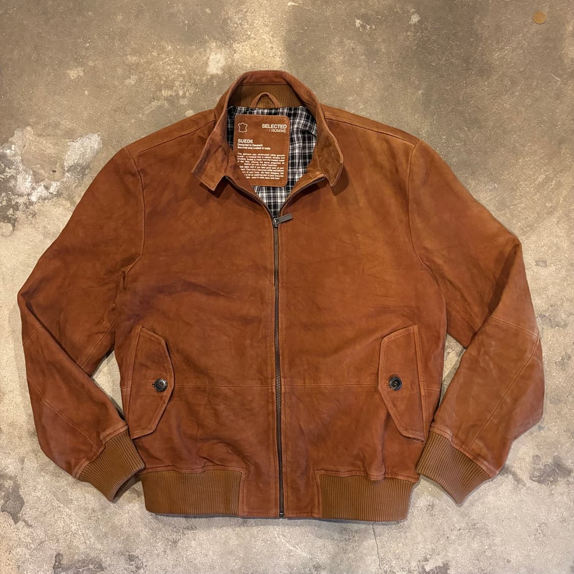 셀렉트옴므 스웨이드 해링턴 자켓 상품이미지1