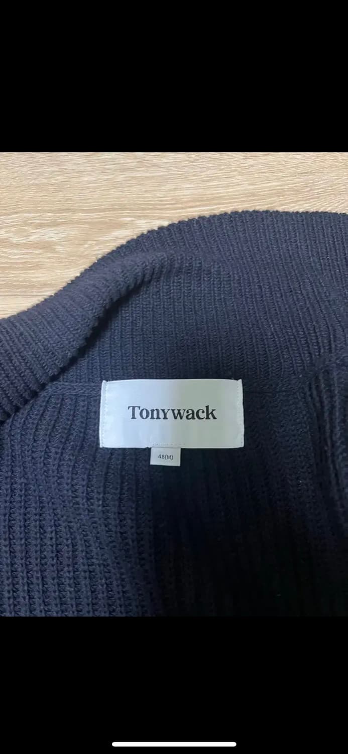 토니웩 트위스트 니트 집업 블랙 M 상품이미지4