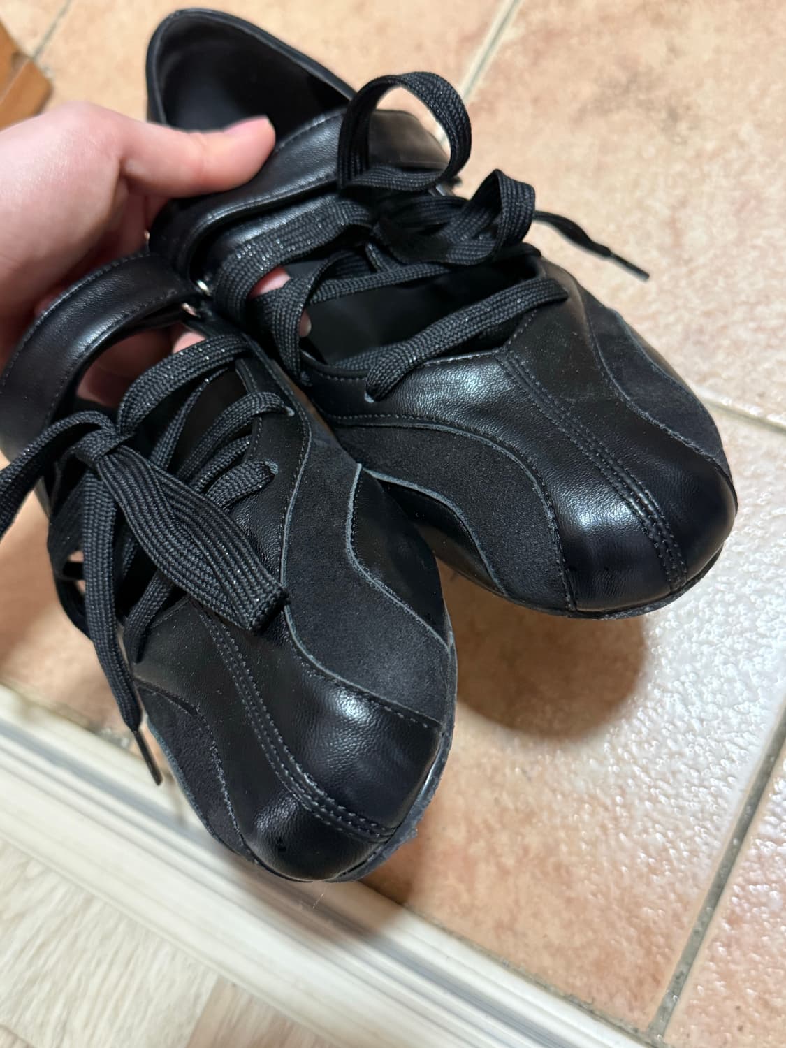 포른른 레이스 스트랩 메리제인 블랙 상품이미지3