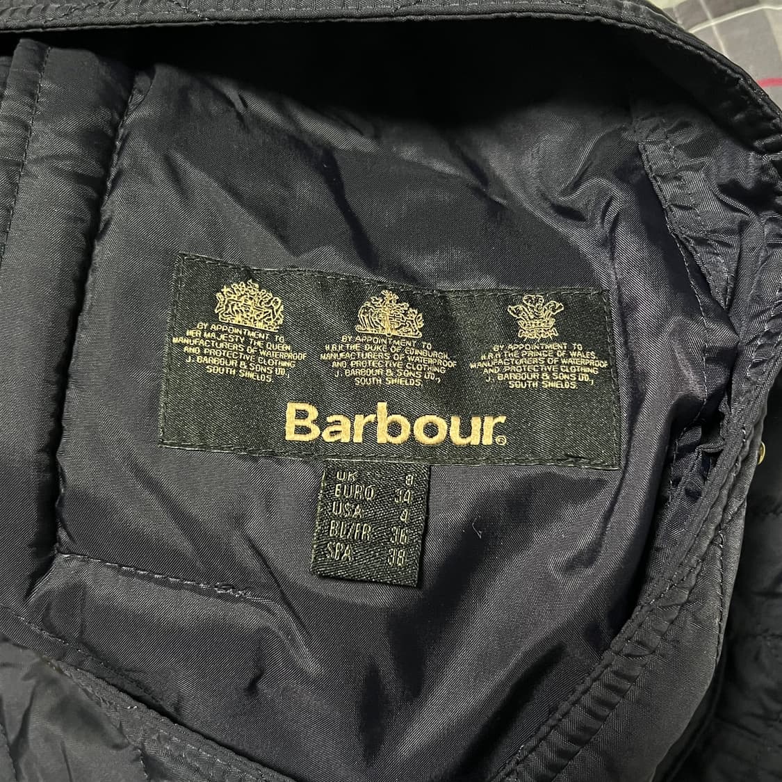 4 바버 여성용 네이비 퀼팅 자켓 상품이미지4