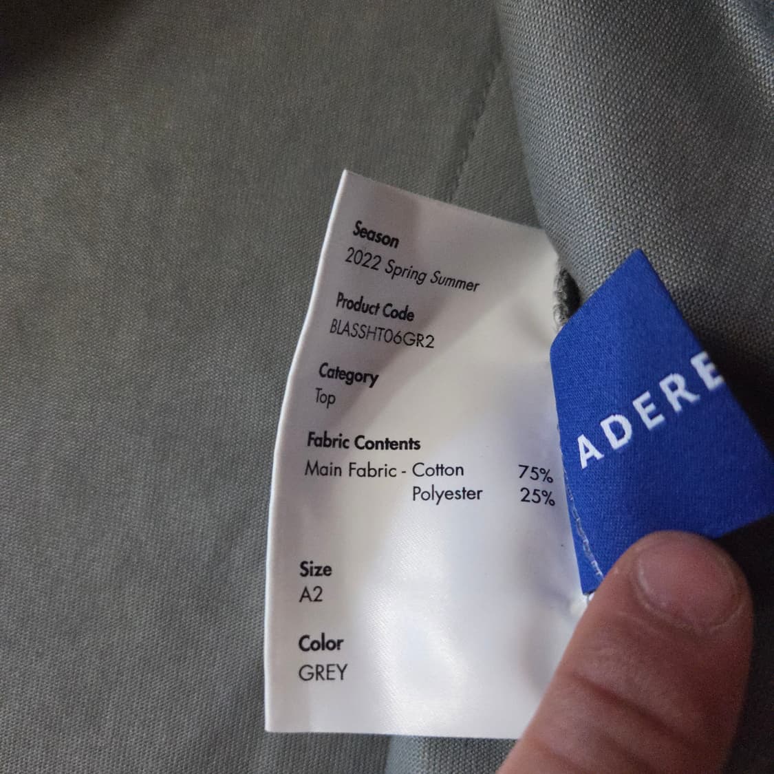 22SS 아더에러 절개 레이어드 반팔 티셔츠 2 그레이 상품이미지9