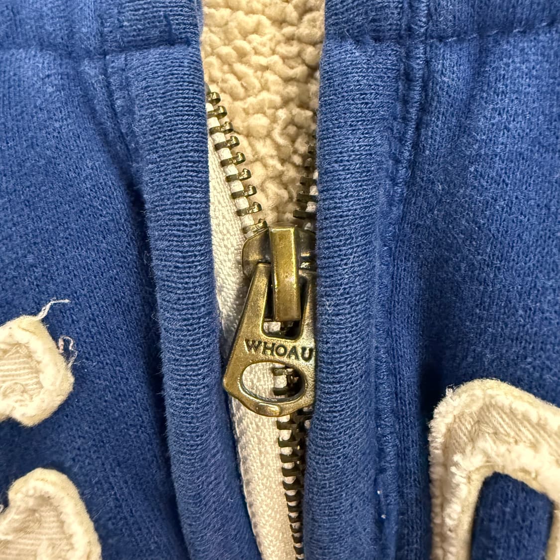 후아유 블루 양털 후드집업 상품이미지7