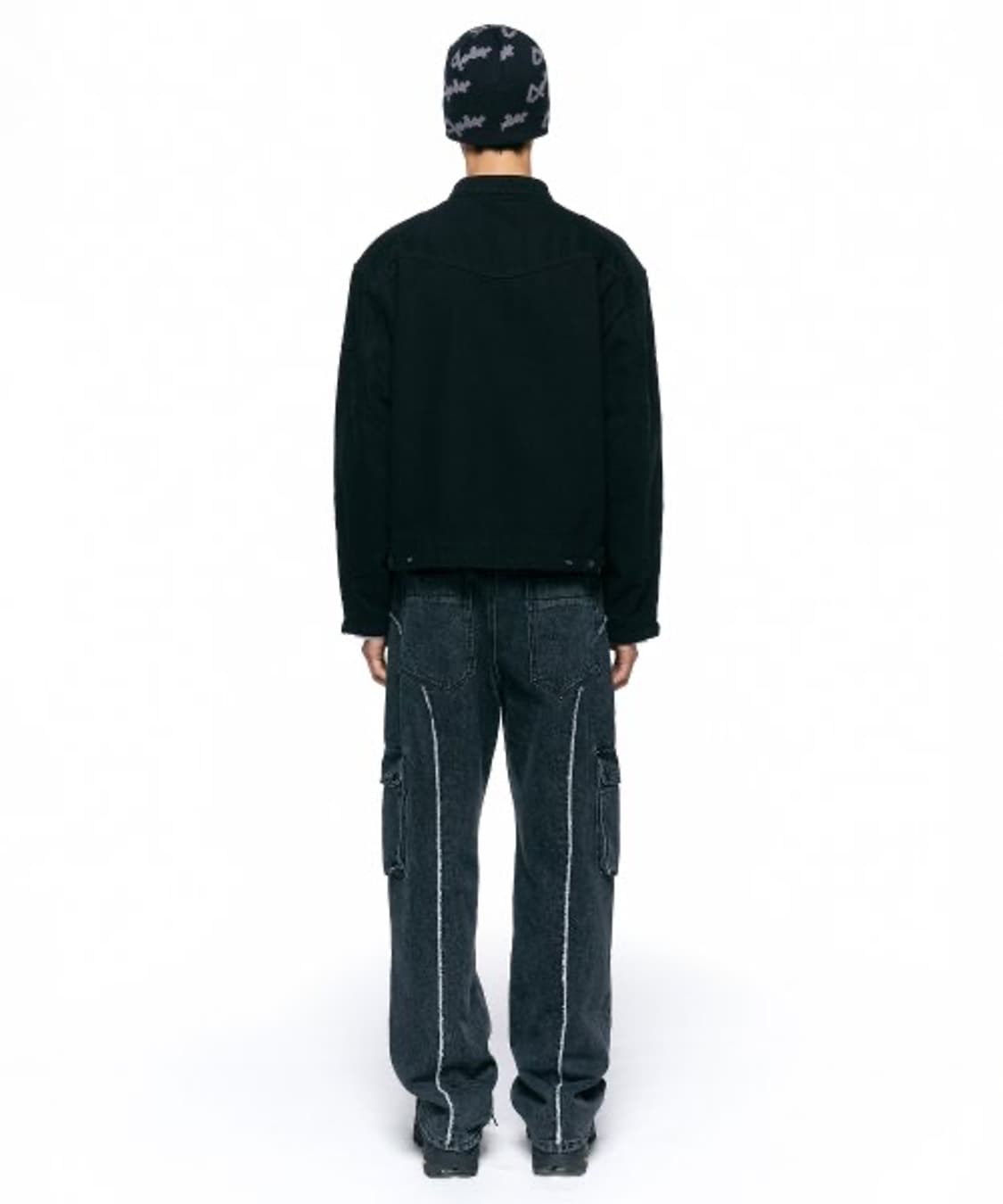 인사일런스 패널 컨스트럭션 데님자켓 블랙 S 상품이미지3