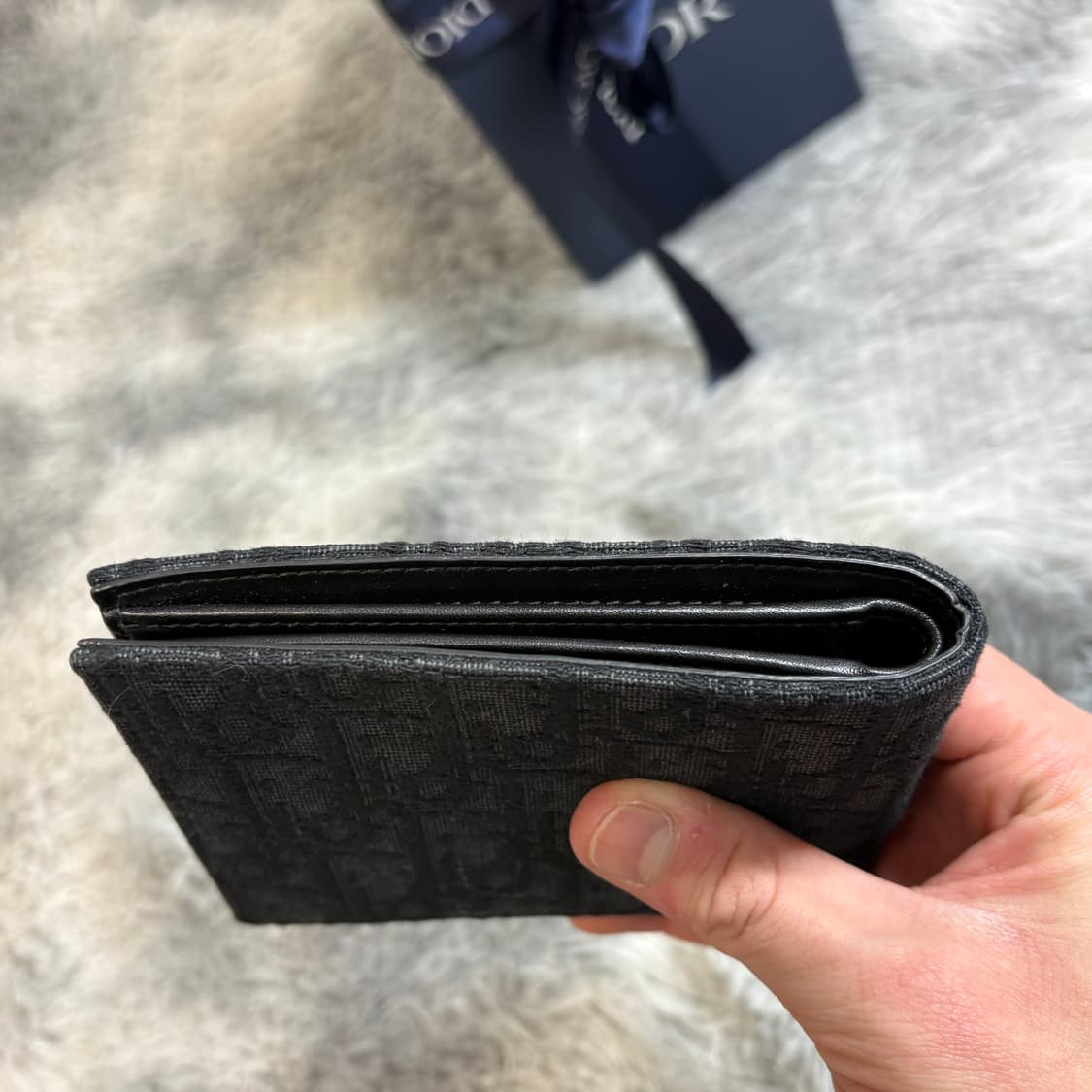 디올 오블리크 반지갑 블랙 상품이미지4