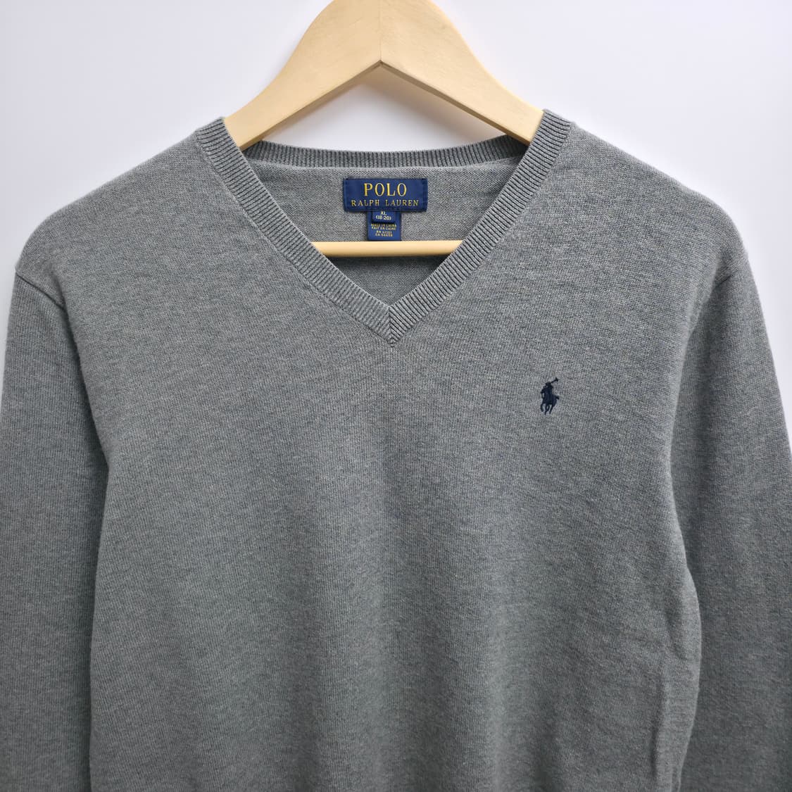 [S] 폴로 랄프로렌 엘보패치 브이넥 니트 그레이 상품이미지2