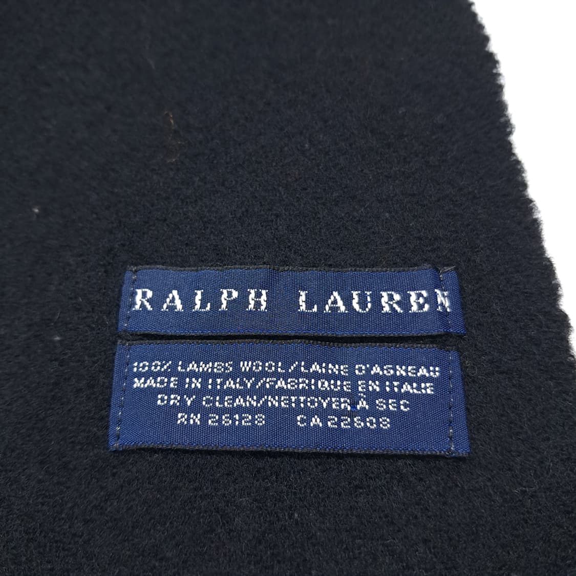 MX388 폴로 랄프로렌 골드 포니 100% 램스울 블랙 머플러 상품이미지4