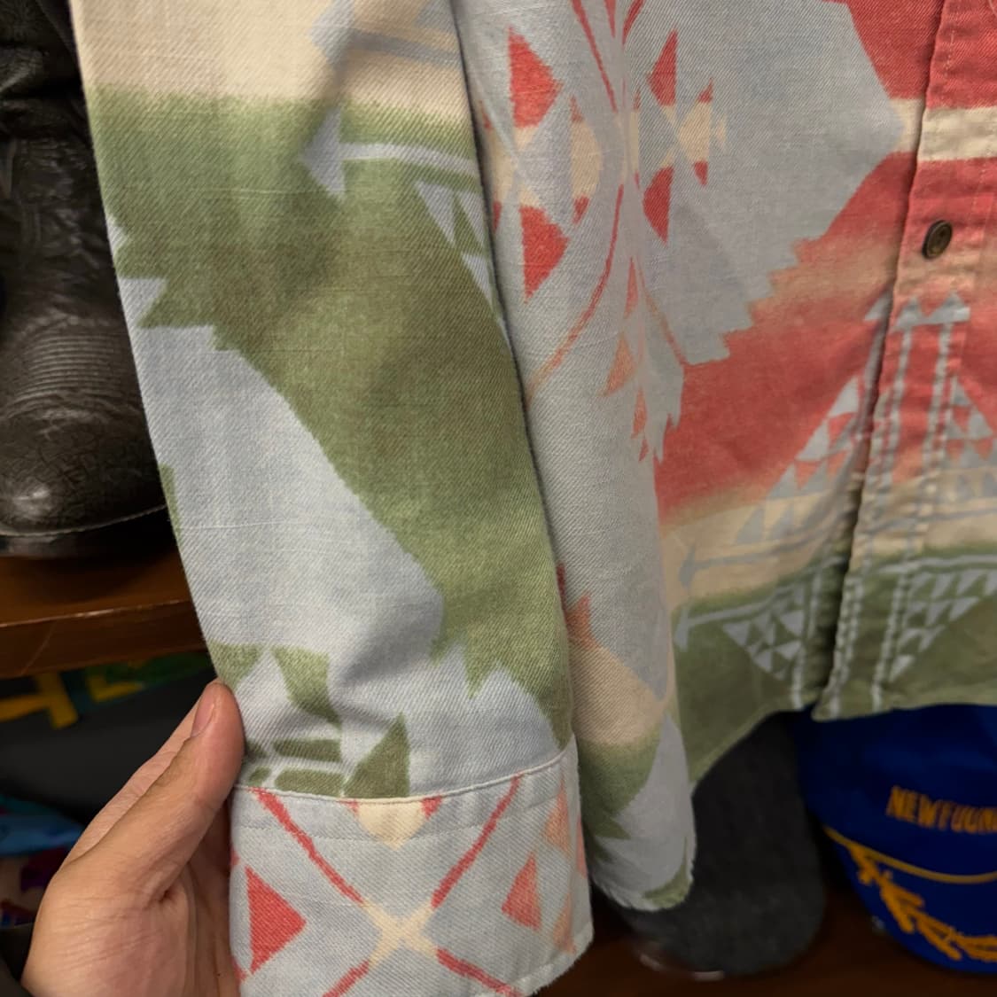 폴로 랄프로렌 네이티브 아즈텍 패턴 인디안 셔츠 N127 상품이미지5