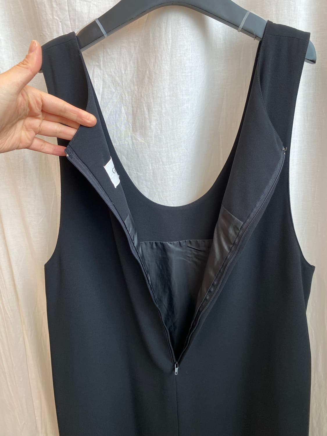 블랙 라운드 롱원피스(L) 상품이미지7