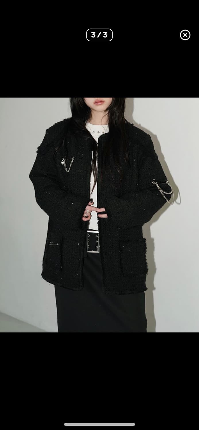 dared raw edge tweed jacket 상품이미지1