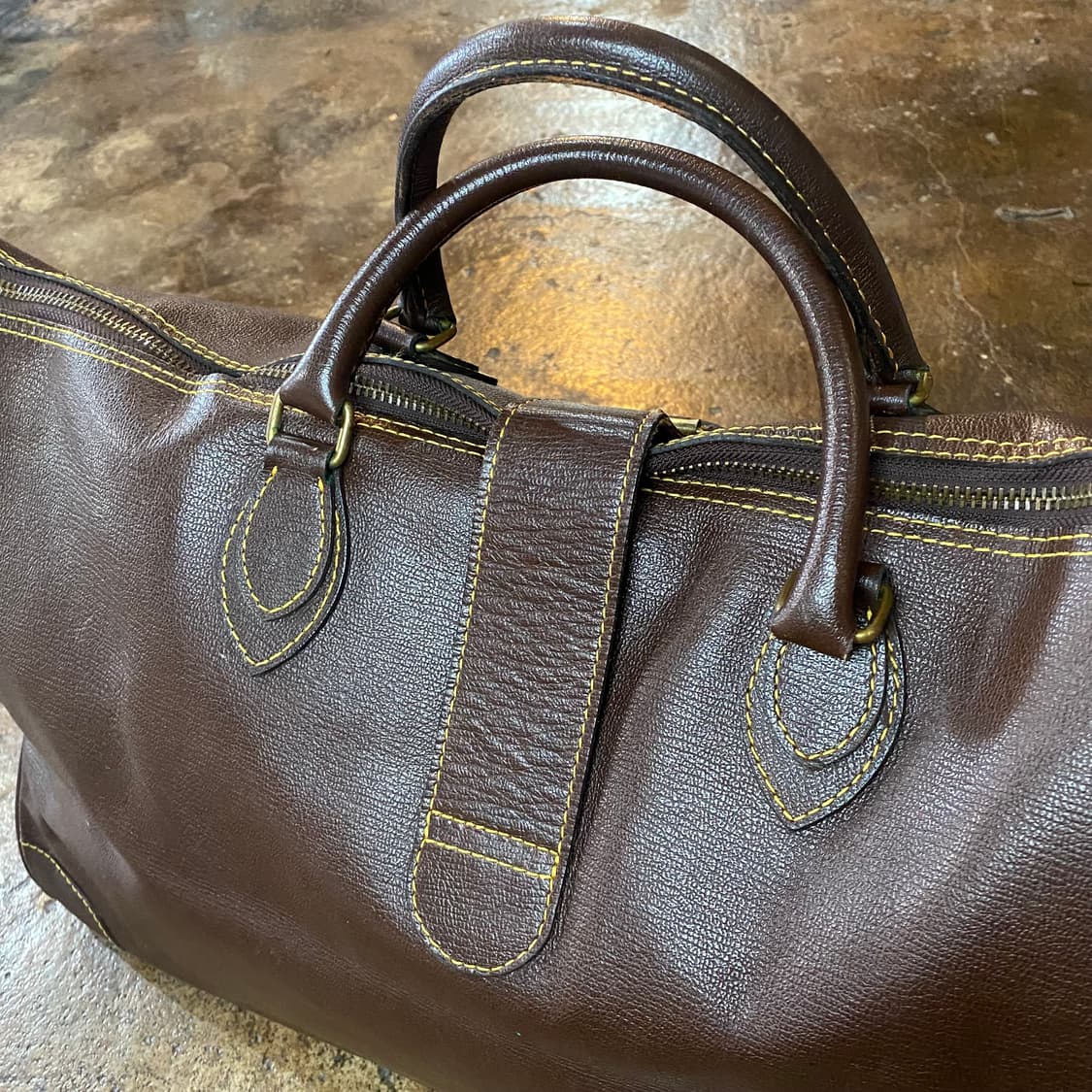 80s 꼼데가르송 가죽 보스턴백 상품이미지5