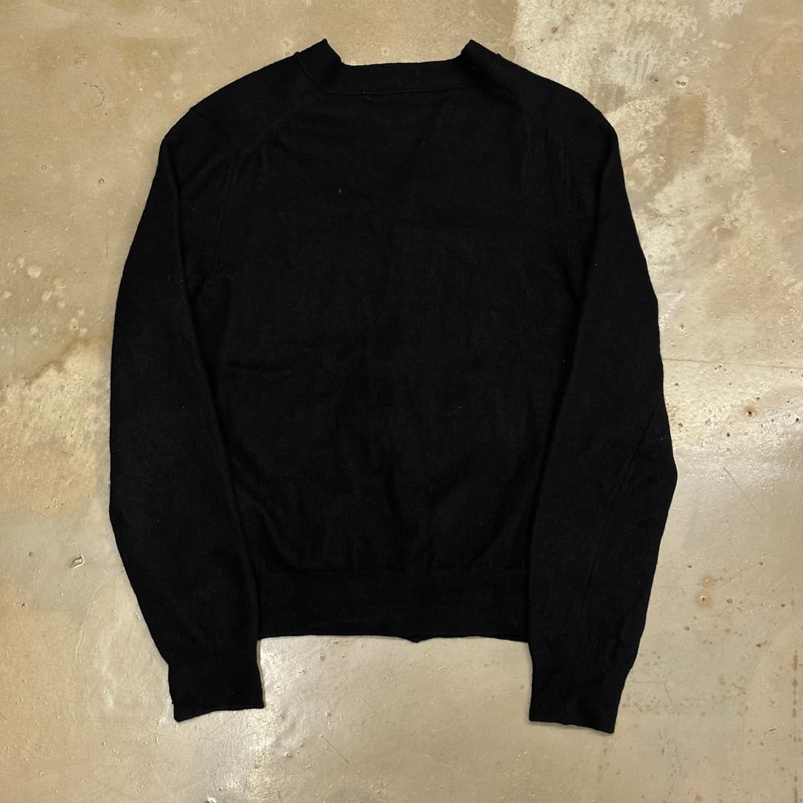 L 꼼데가르송 하트 패치 여성용 블랙 울 가디건 상품이미지3