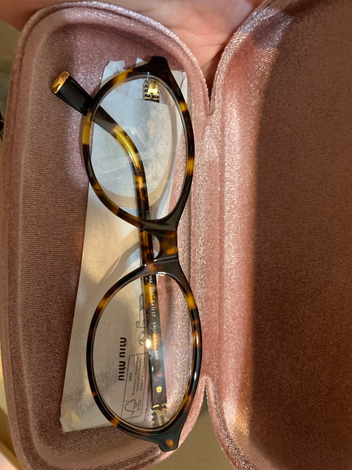 미우미우 MU 09XV 허니 하바나 안경 상품이미지5