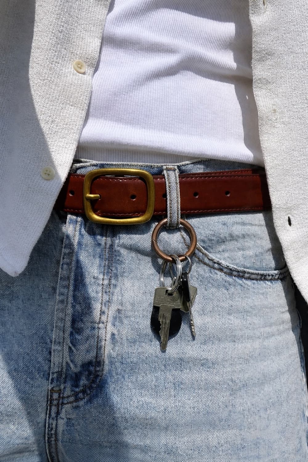 브라스버클 2.8 클래식 남자가죽벨트 상품이미지2