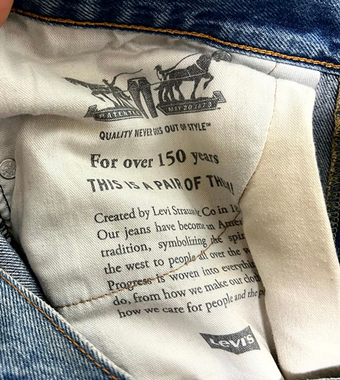 리바이스 550 '92 남자 청바지 릴렉스테이퍼드핏 캐주얼 춘추 L 32 상품이미지5