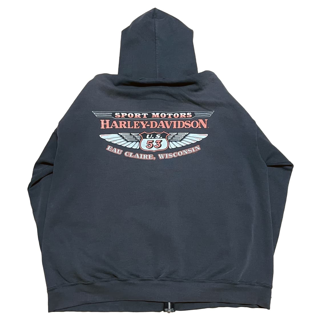 [2XL] 00‘s 할리데이비슨 플레임 후드집업 상품이미지2