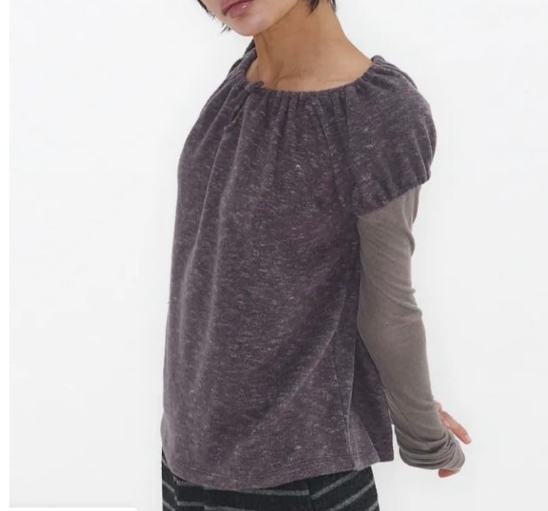 익스파이어드걸 멜로 퍼프 탑 모카 판매  상품이미지1