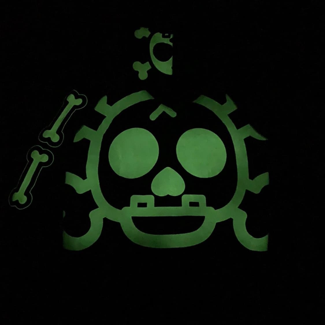 정품 베이프 OG 베이비 마일로 본 스플릿 스컬 야광 집업 후디 상품이미지3