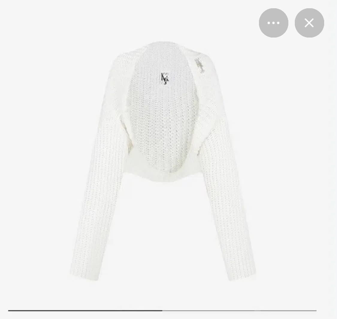 Kashiko bolero knit cardi ivory 상품이미지1