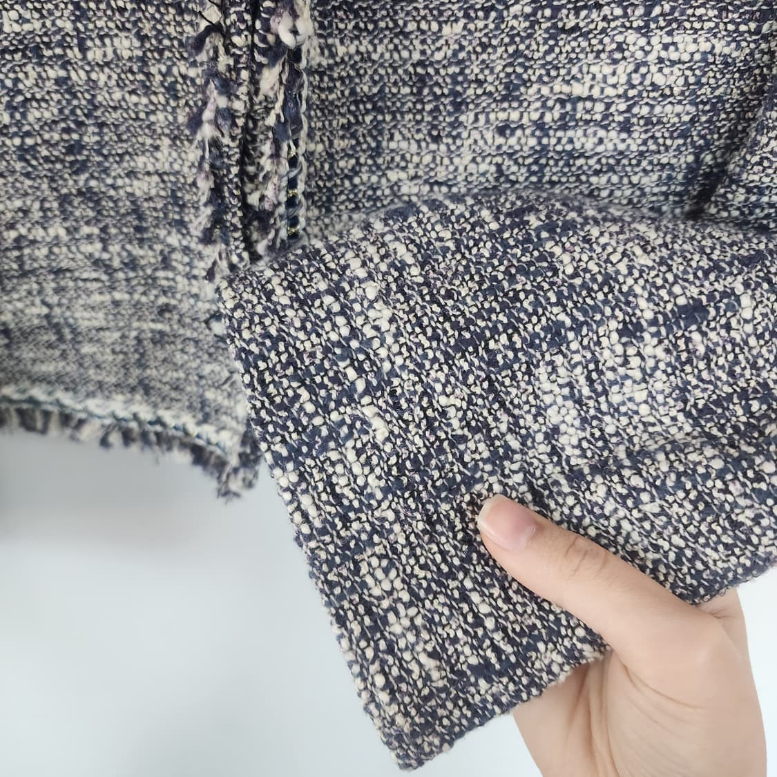 SOUP 믹스 트위드 노카라 자켓 상품이미지4