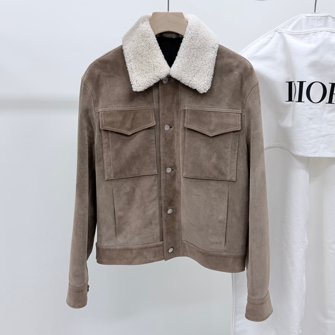 [S+급/46] 디올 시어링 퍼 스웨이드 무스탕 자켓 브라운 상품이미지1