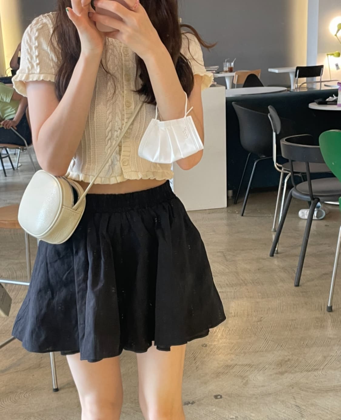 자라 케이블 크롭 니트 가디건 아이보리 xs 상품이미지4