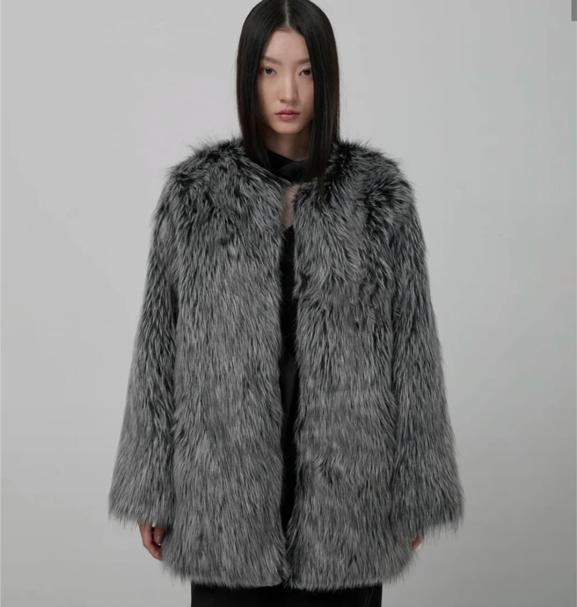 플레어업 퍼자켓 차콜 사이즈 2 상품이미지1