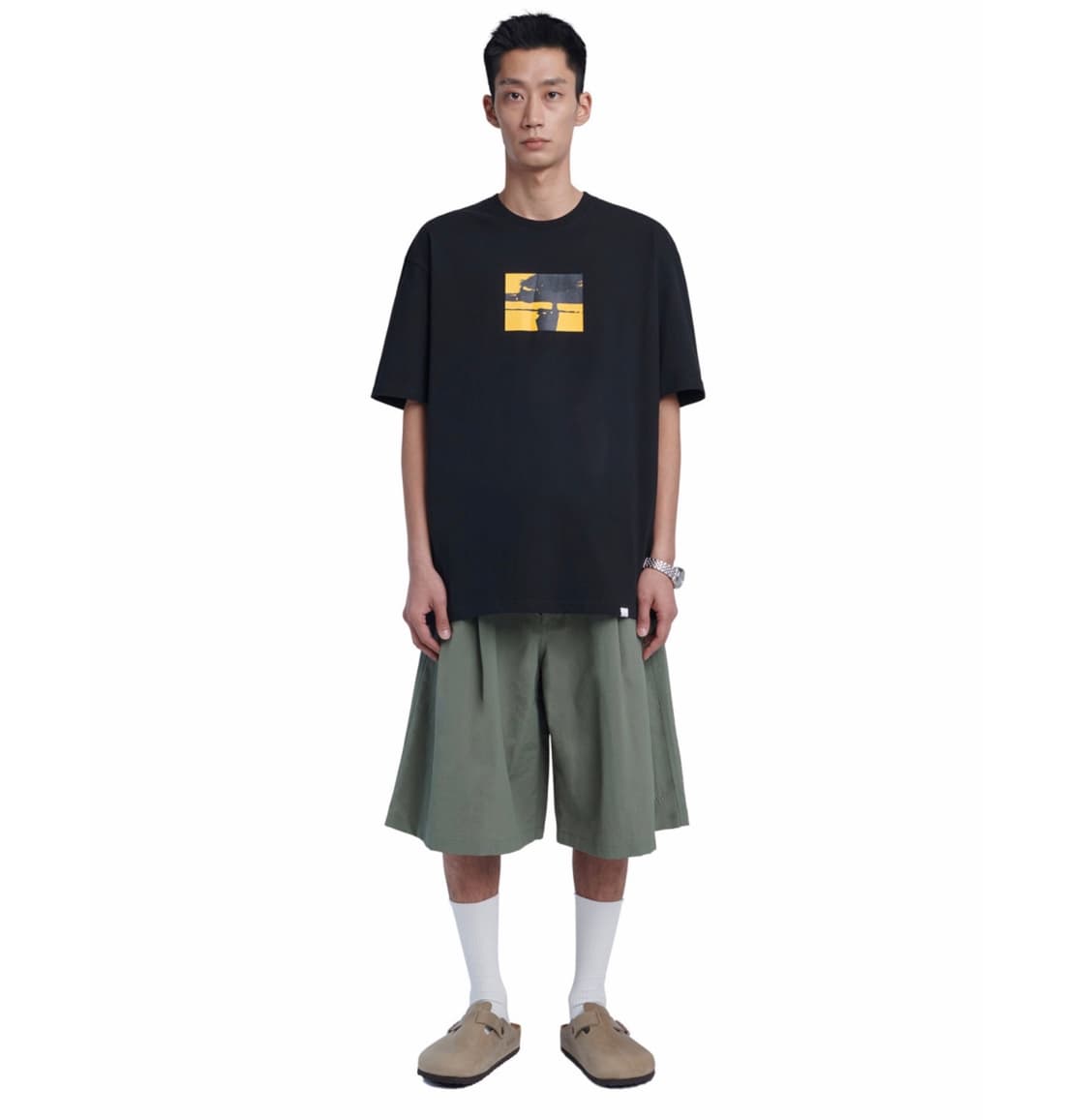 [S] 노매뉴얼 나일론 버뮤다 팬츠 카키 상품이미지2