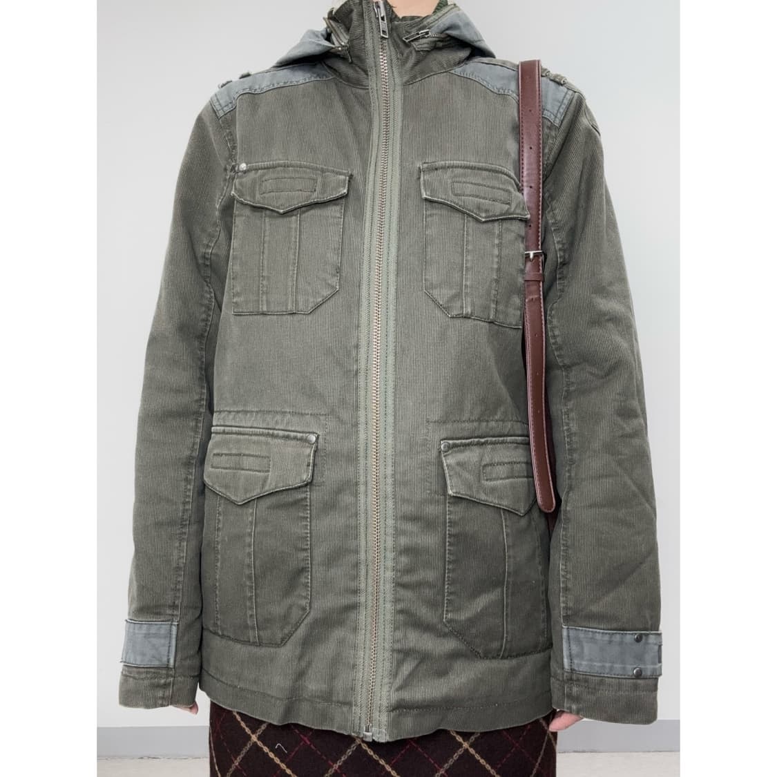 빈티지 카키 유틸리티 워크웨어 자켓 상품이미지1