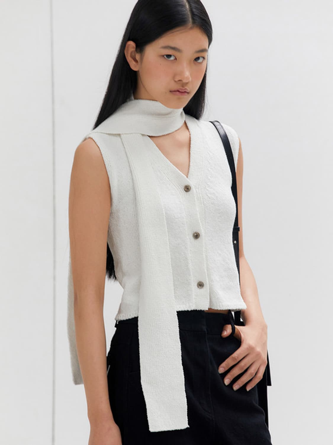 에핑글러 TIE KNIT VEST - IVORY 상품이미지2