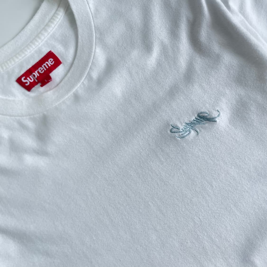 Supreme  슈프림 자수 화이트 반팔 티셔츠 상품이미지3