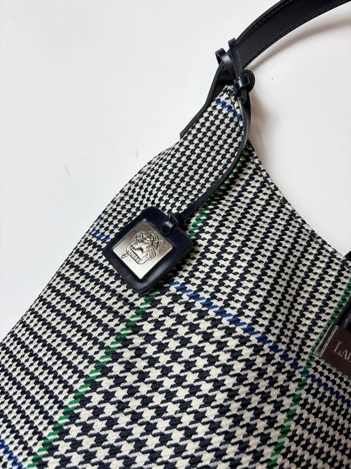 폴로랄프로렌 브라운 하운드 투스 체크 숄더백 Q1477 상품이미지3