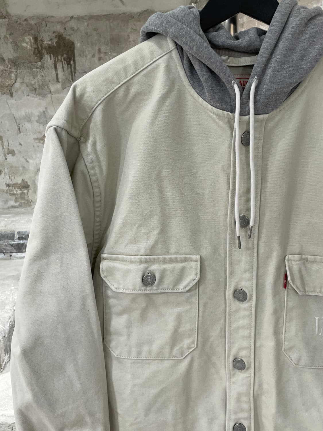 리바이스 아이보리 잭슨 후디 오버 셔츠 자켓 상품이미지2