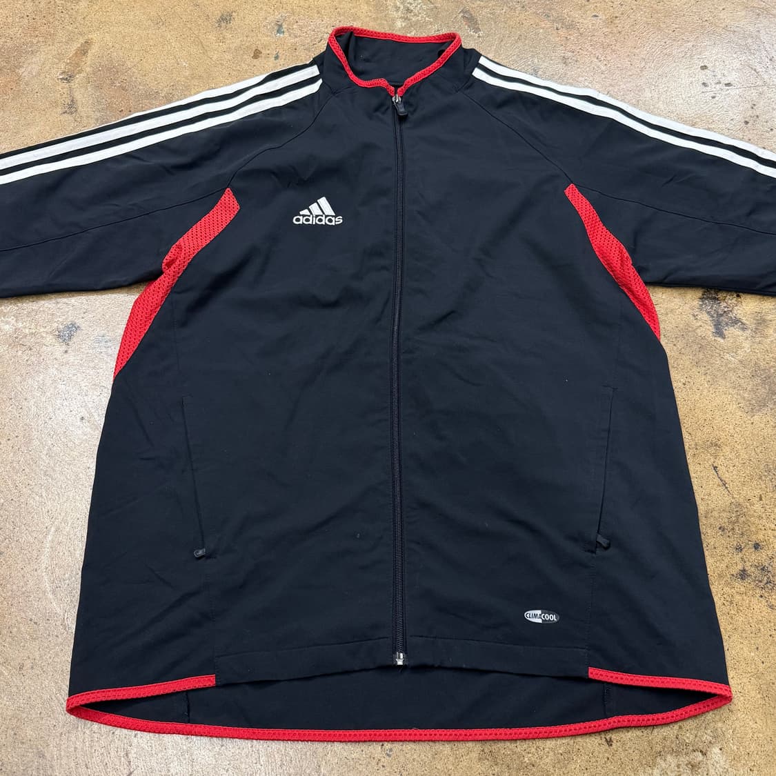 [정품/100] 아디다스 블랙 레드 삼선 트랙탑 져지 b19 상품이미지3