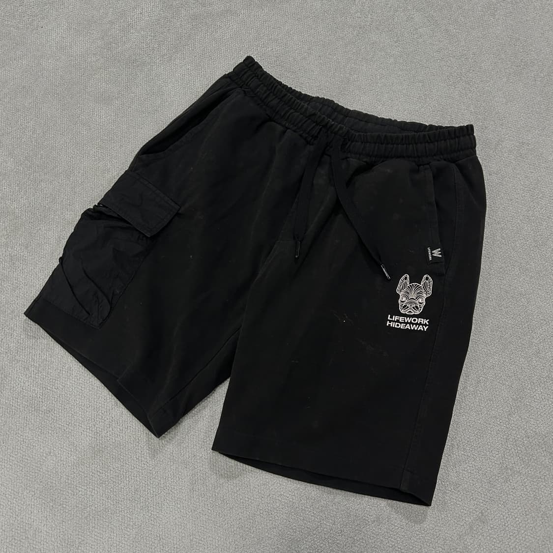 라이프워크 블랙 반바지 카고포켓 m 상품이미지1