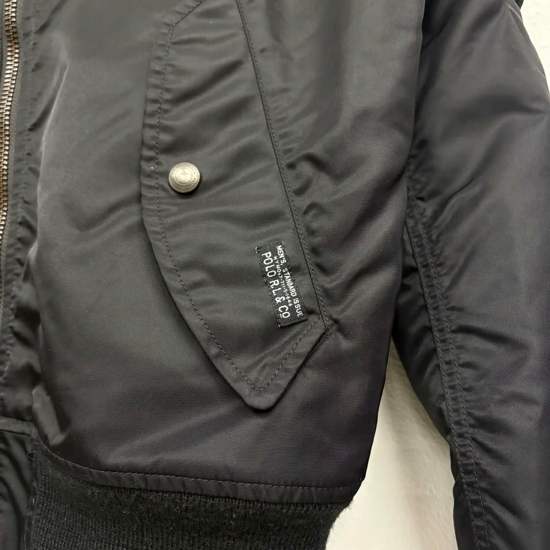 [M] 폴로 랄프로렌 블랙 MA-1 블루종 자켓 상품이미지6