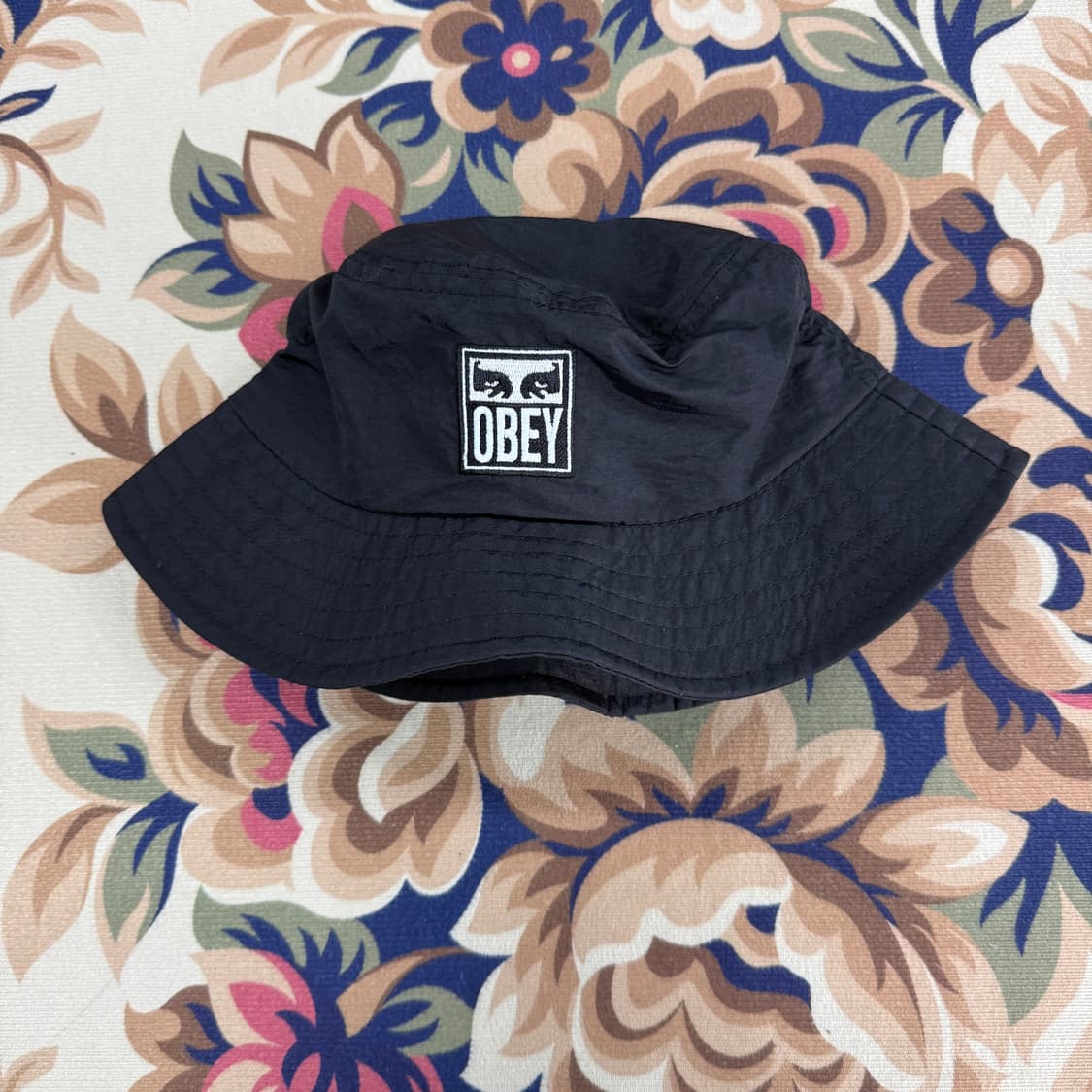 오베이 Obey 아이콘로고 나일론 버킷햇(블랙) 상품이미지1