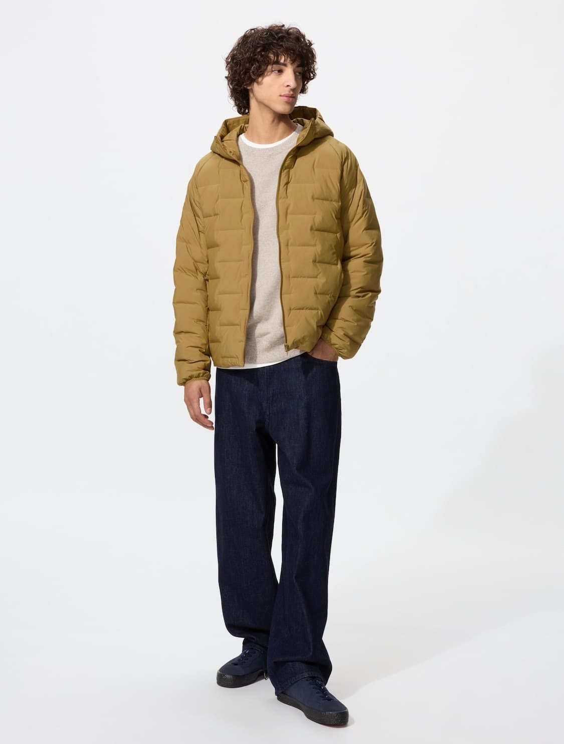 유니클로 퍼프테크 파카 XL 옐로우 상품이미지2