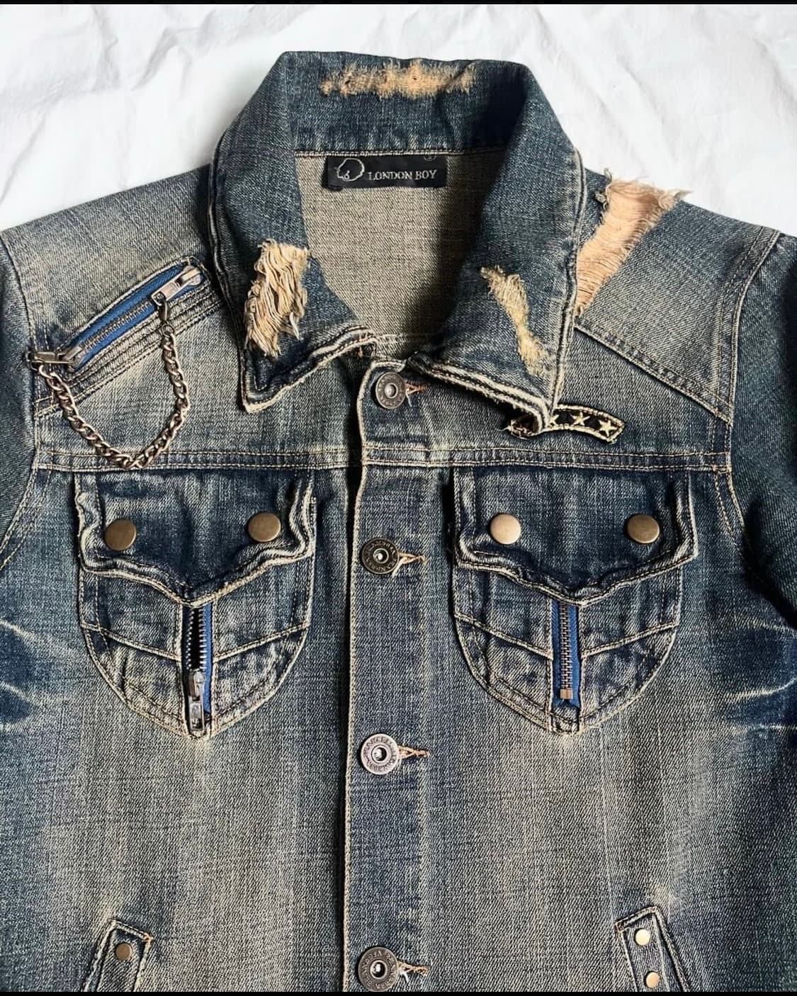 Vkei Archive Distressed Denim Jacket 상품이미지7