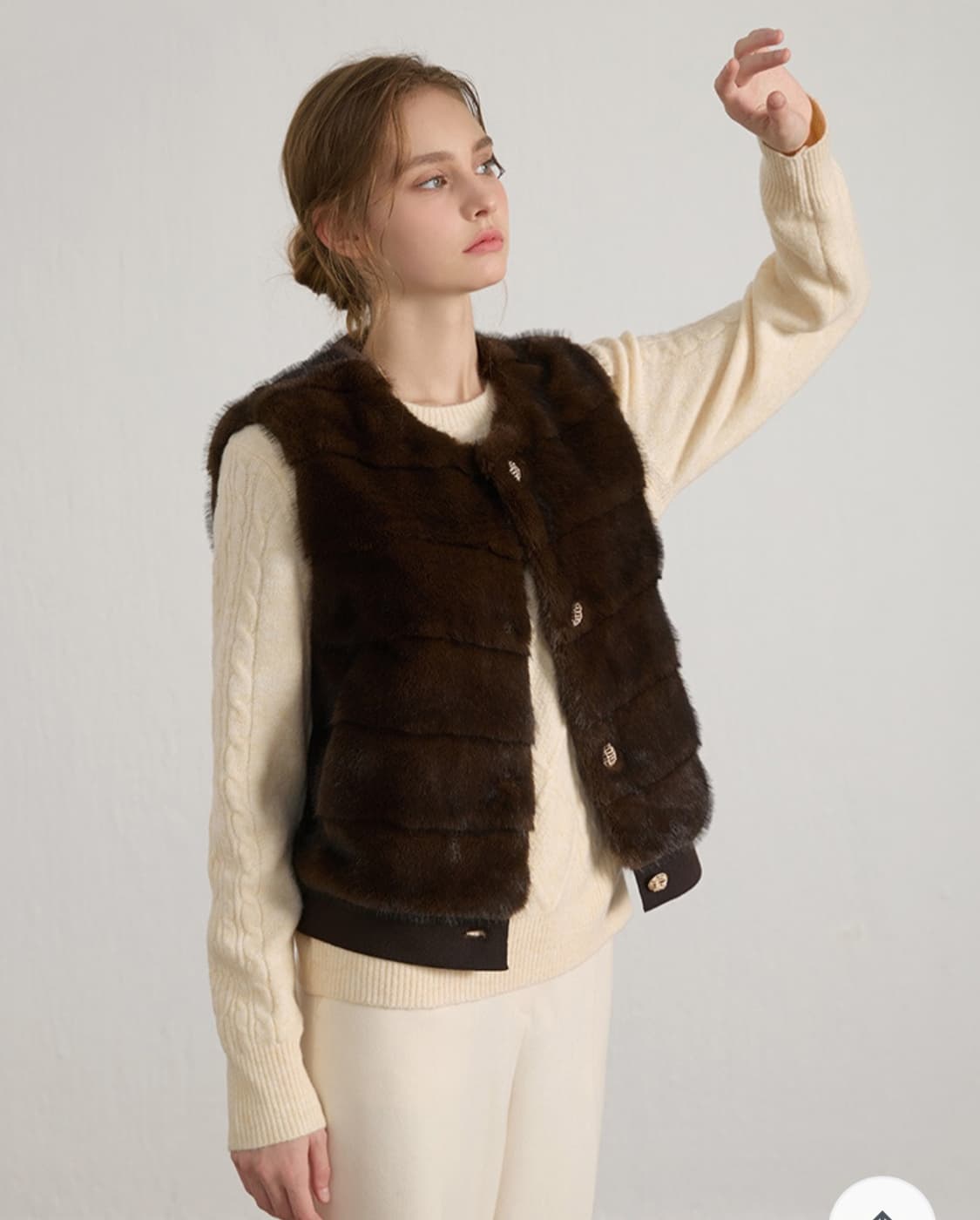 페이크 밍크 베스트 66사이즈 상품이미지2