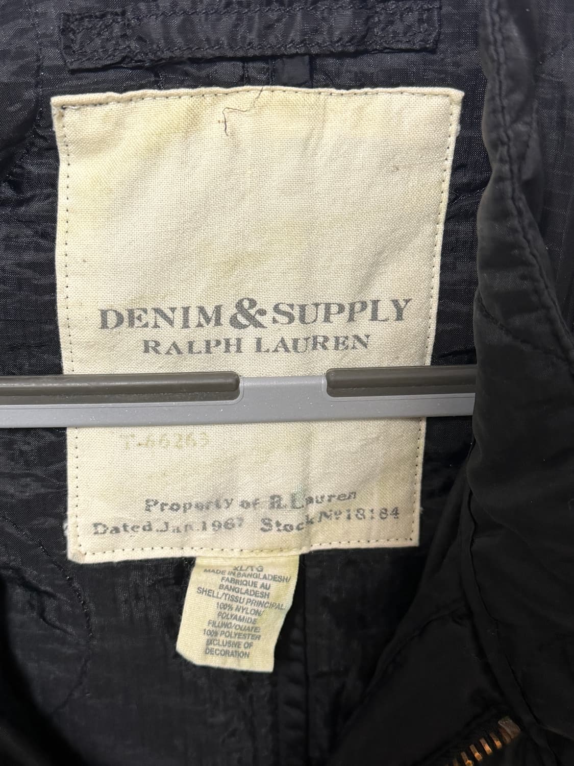 데님앤서플라이 랄프로렌 성조기 퀼팅 밀리터리 자켓 XL 상품이미지4