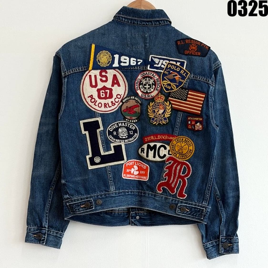 폴로 랄프로렌 패치 데님 트러커 자켓 S 0325  상품이미지1