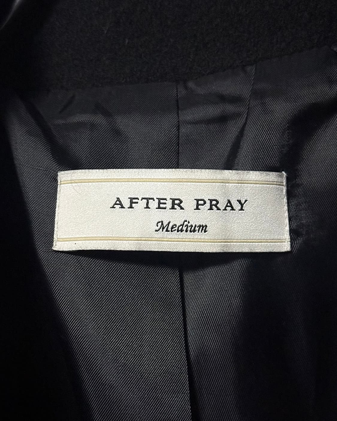 에프터 프레이 블랙 검정 발마칸 메리노 울 코트 캐시미어 M 95 하이넥 상품이미지7