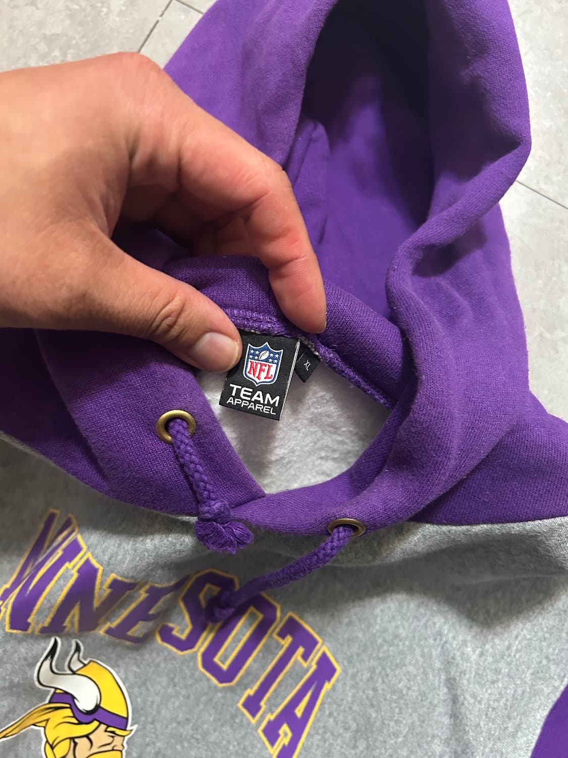NFL 제펜 미네소타 바이킹 헤비코튼 빈티지 스웻후디 105size    상품이미지4