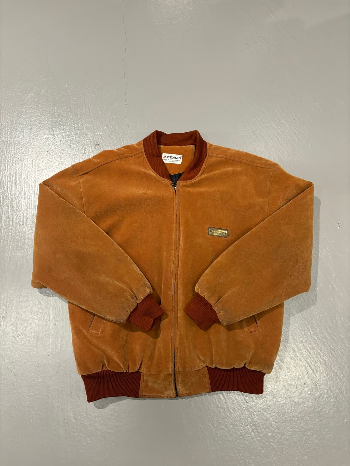 90s 빈티지 스웨이드 봄버 자켓 상품이미지5