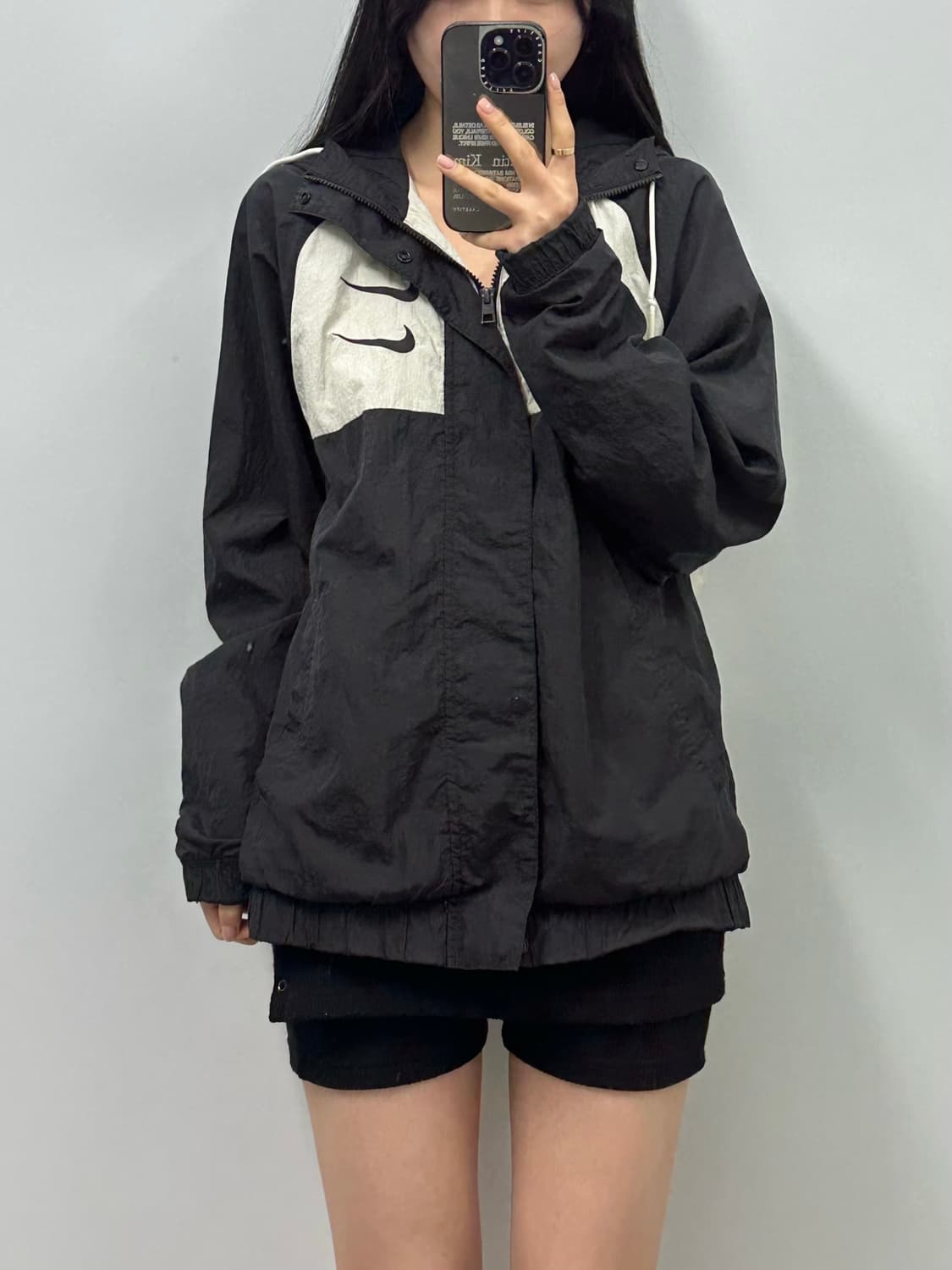 나이키 더블스우시 블랙 우븐 바람막이 상품이미지1