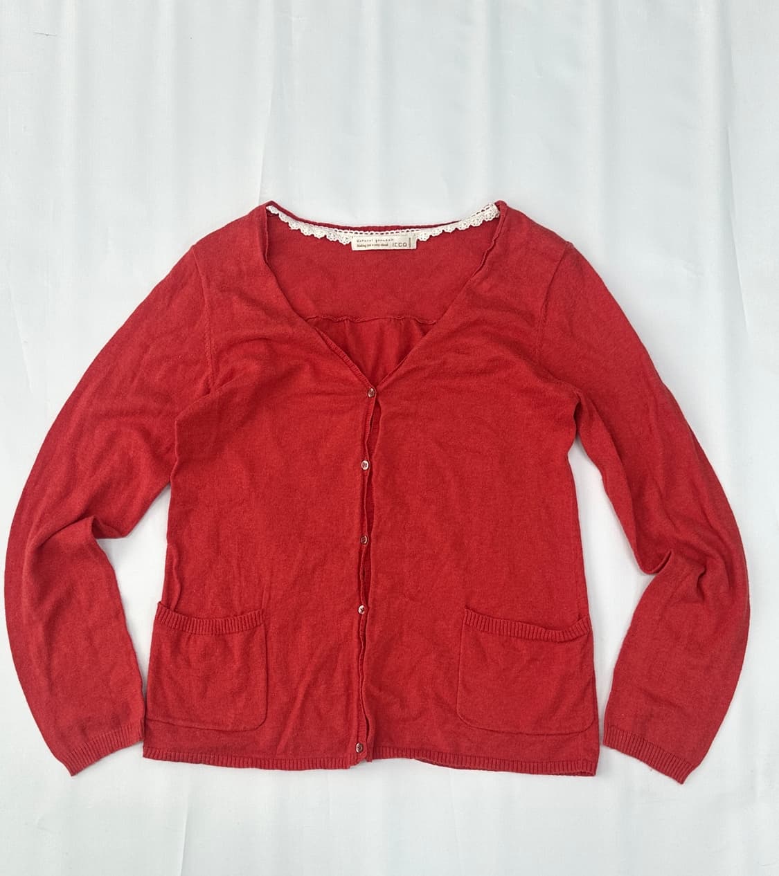 🍄레드 오렌지 러블리 가디건 🍄 그런지 히피 에스닉 레이어드 상품이미지3