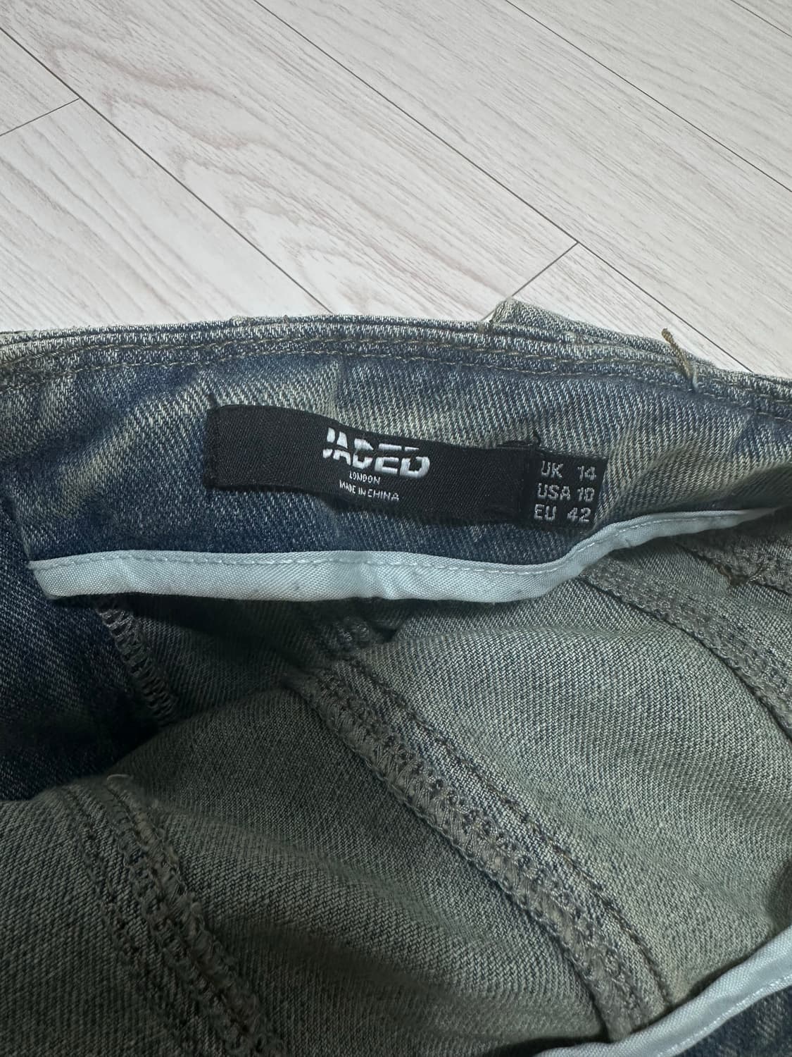 Jaded London 첼시 데님 킬트 미니드레스 상품이미지5