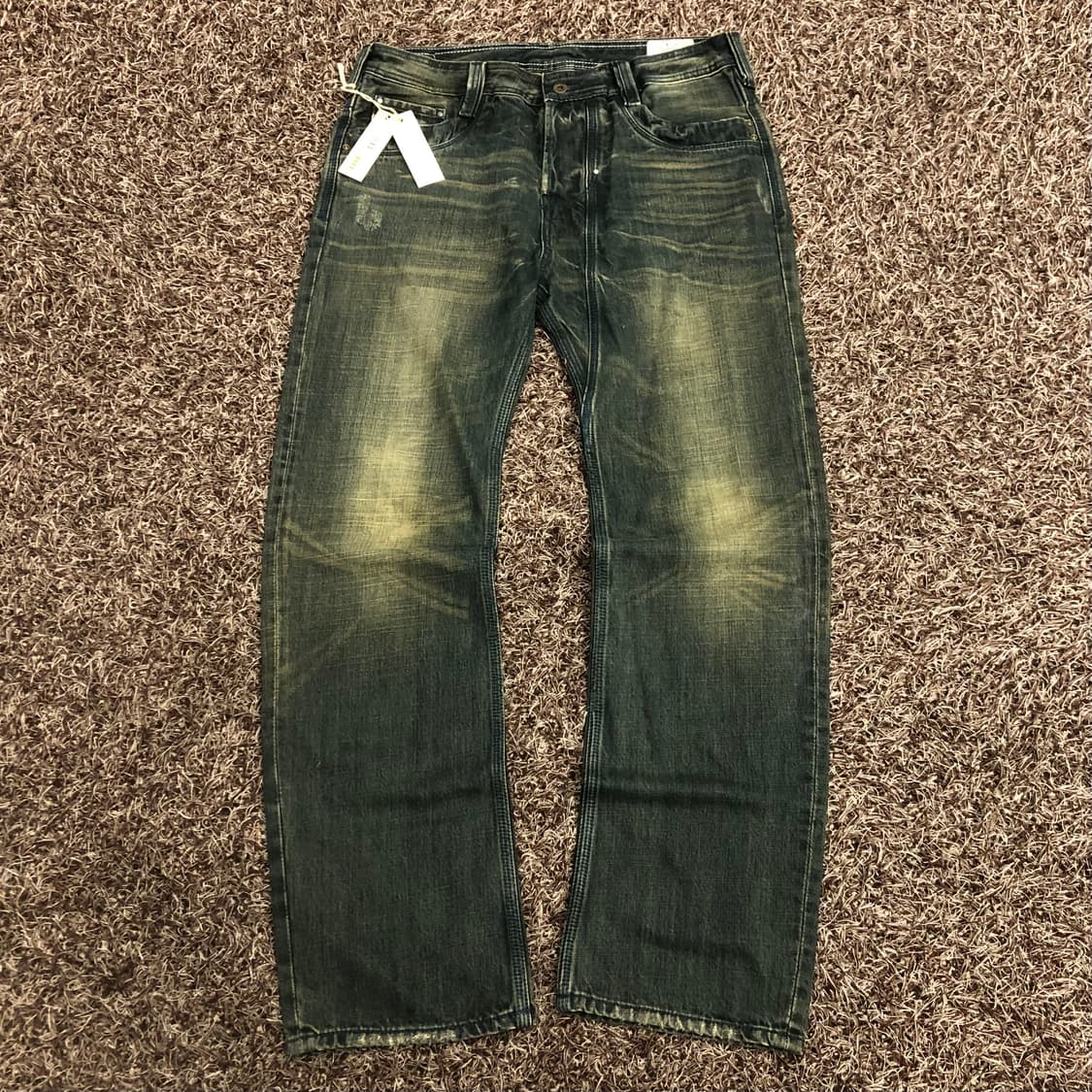 데드스탁 디젤 TIMMEN 워시드 카우레더 포켓 워싱 데님 팬츠 상품이미지2